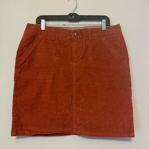 Sonoma Rust Corduroy Western Skirt size 12